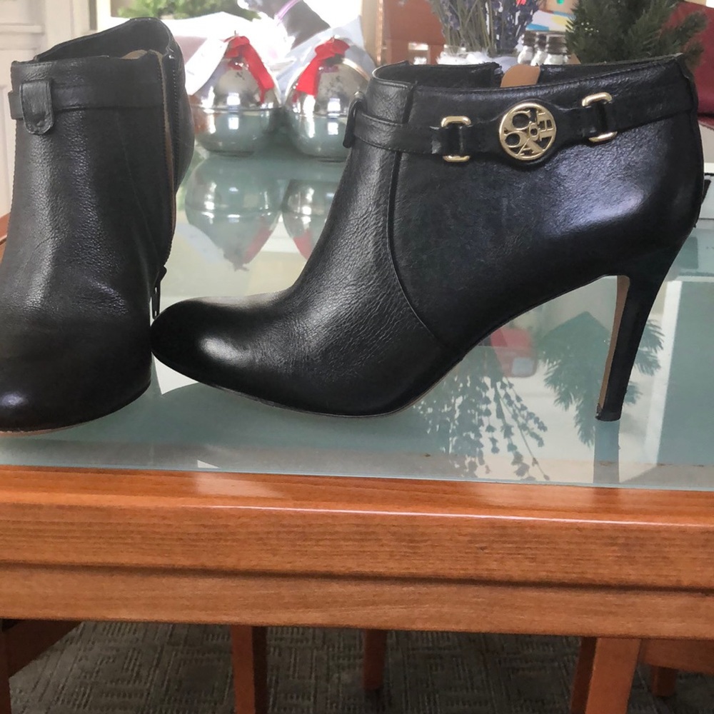 Coach black booties size 8